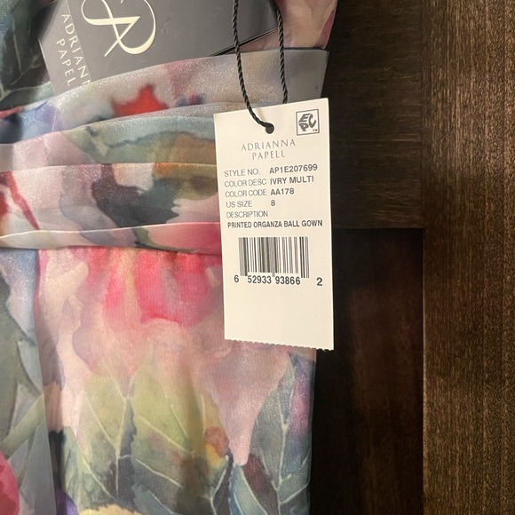 Adrianna Papell Floral Maxi Dress - Multicolor NWT size 8 - Picture 3 of 6